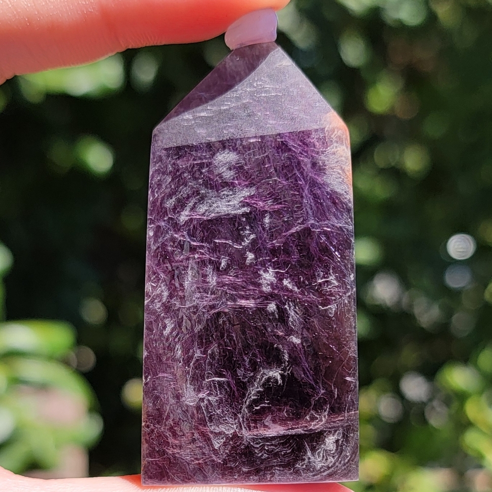 NEW 1.25" x 2.5" x 0.5" GEMMY LEPIDOLITE WITH RAINBOWS TOWER